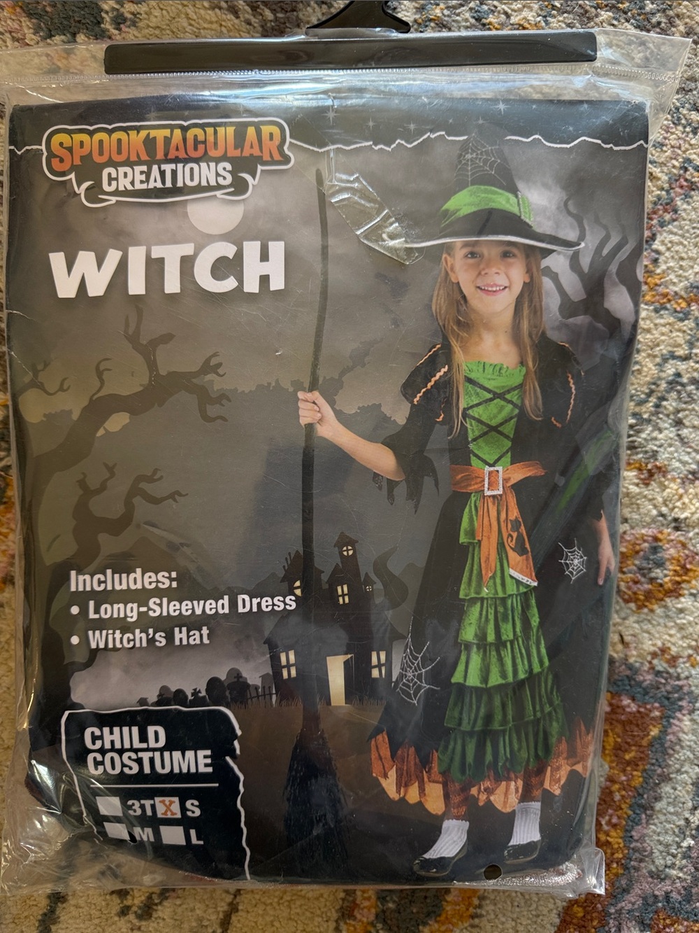 Spooktacular Creations Green & Black Witch Costume with Hat